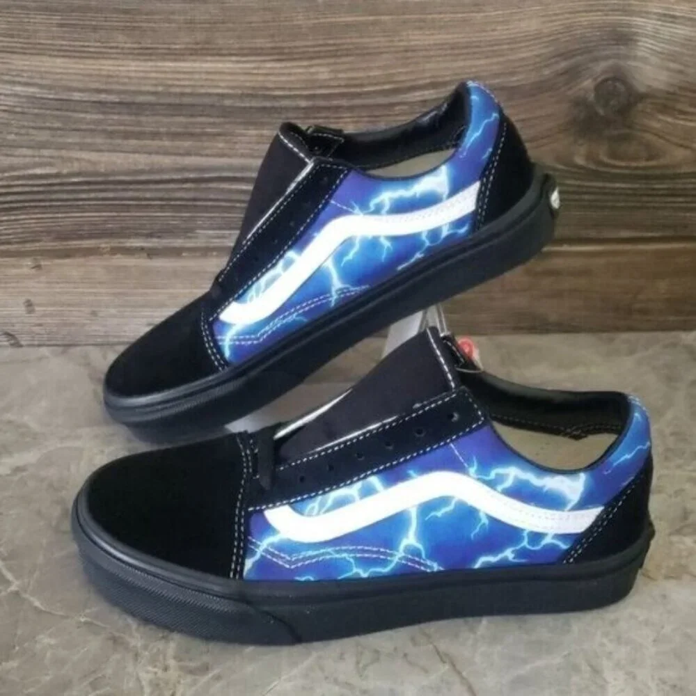 New Vans Old Skool Lightning Womens Sneakers Size 8 Festival Rave Streetwear Fun